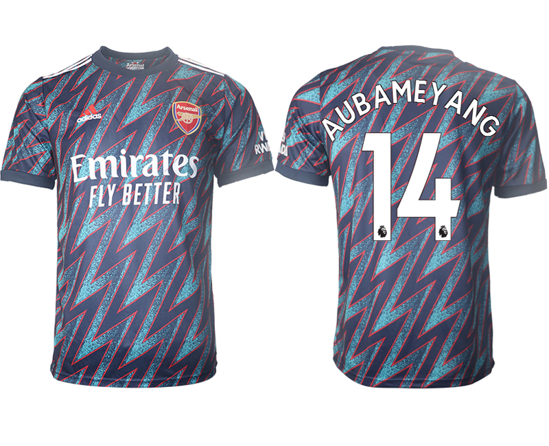 Men 2021-2022 Club Arsenal Second away aaa version blue #14 Soccer Jersey->arsenal jersey->Soccer Club Jersey
